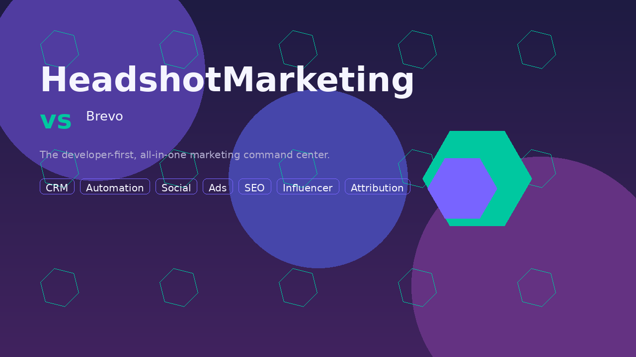 HeadshotMarketing versus Brevo comparison illustration