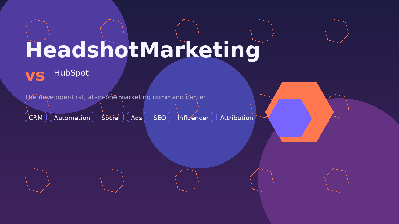 HeadshotMarketing versus HubSpot comparison illustration