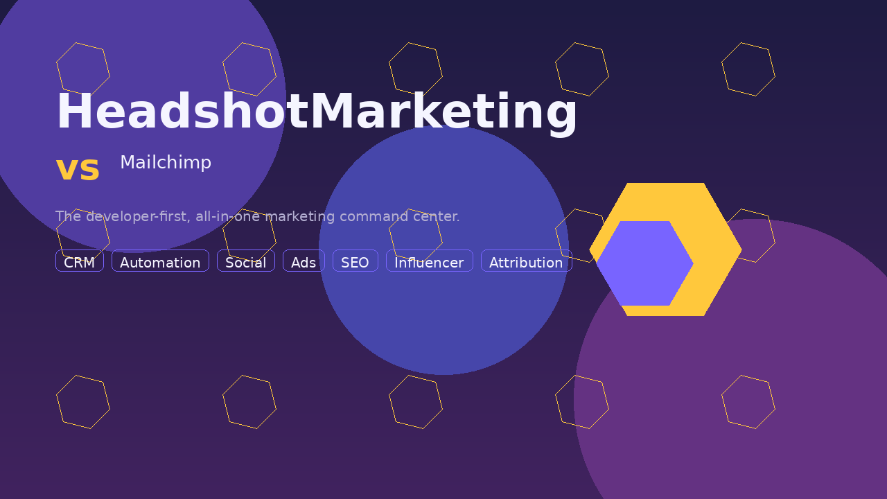 HeadshotMarketing versus Mailchimp comparison illustration